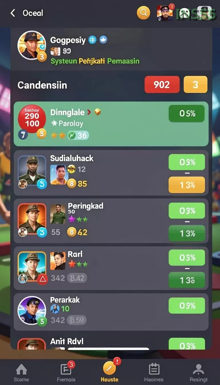 Cuplikan layar KATSU5 — menu navigasi